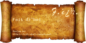 Feit Ábel névjegykártya