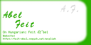 abel feit business card